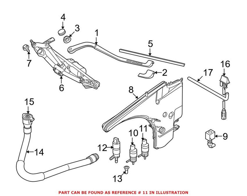 BMW Windshield Washer Pump 67127302588